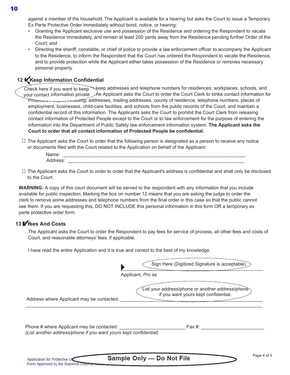 Protective Order Kit - Texas, Page 10