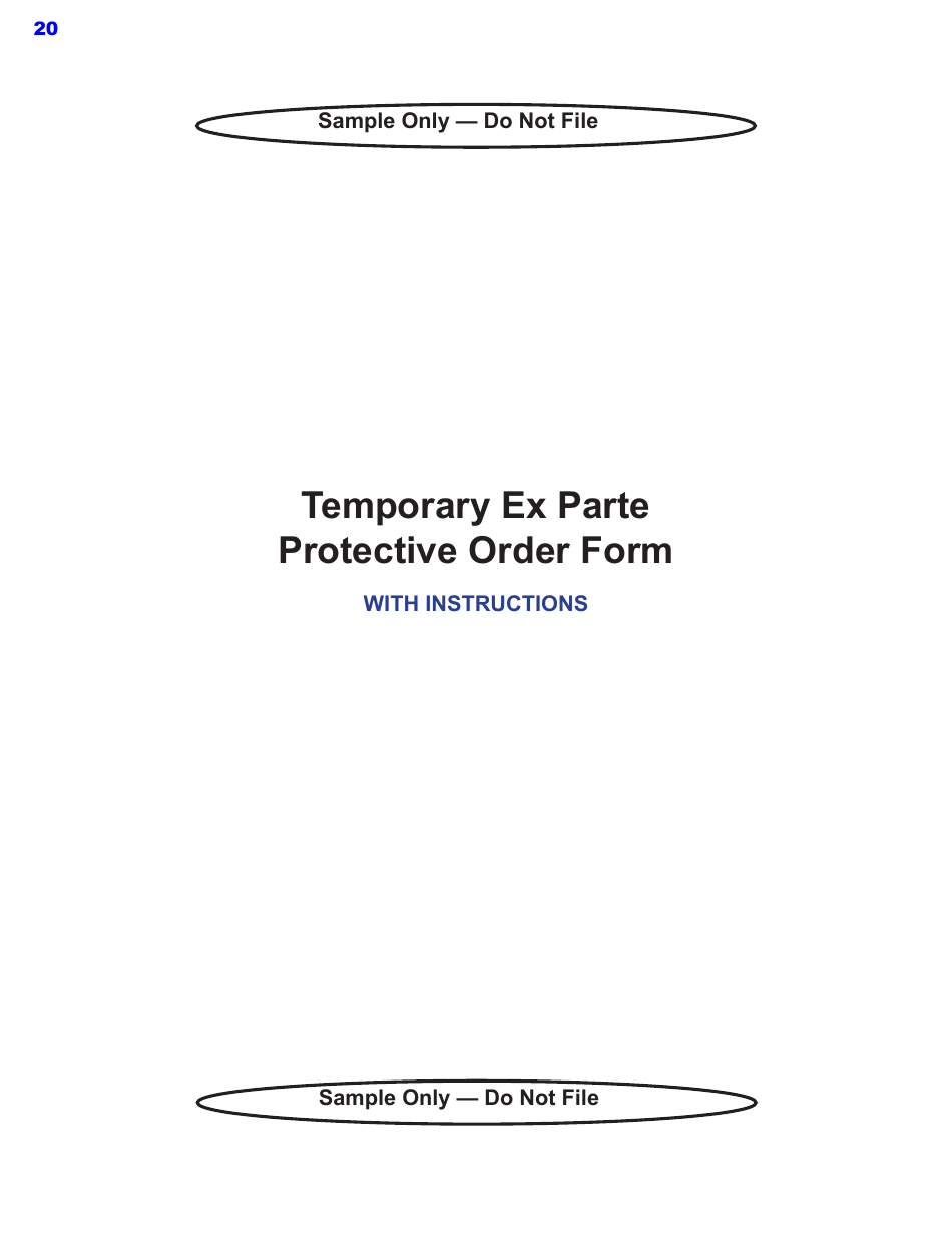 Protective Order Kit - Texas, Page 20