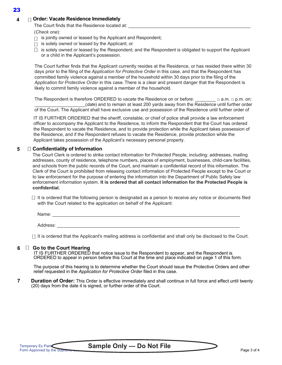 Texas Protective Order Kit - Fill Out, Sign Online and Download PDF ...