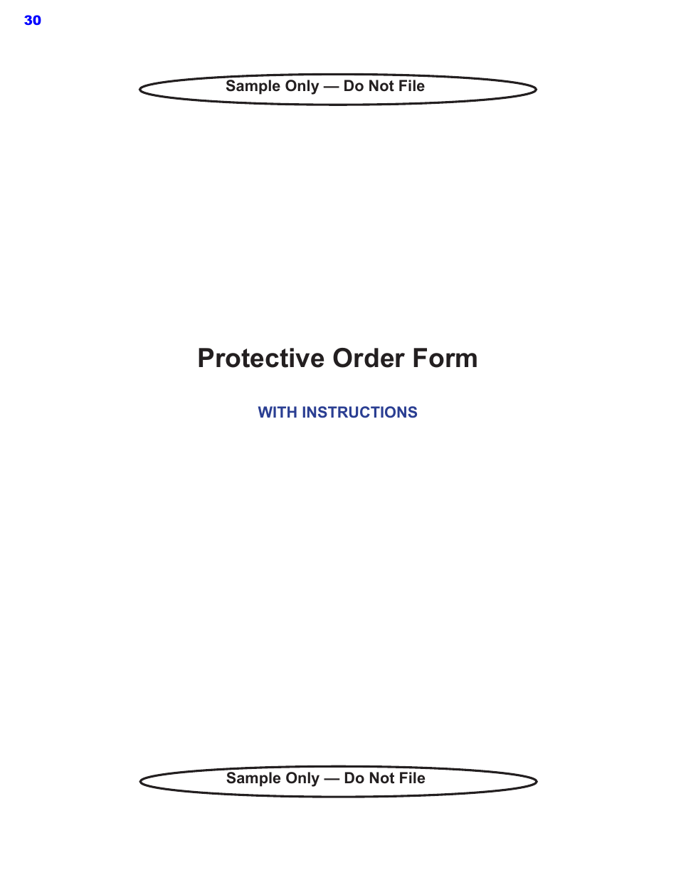 Protective Order Kit - Texas, Page 30