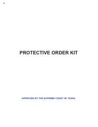 Document preview: Protective Order Kit - Texas