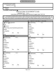 Document preview: Docketing Statement (Civil) - Texas