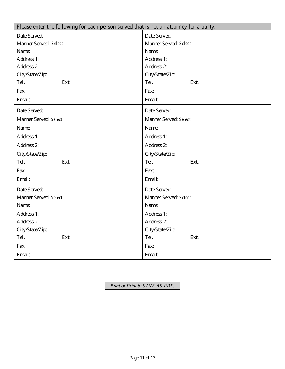 Docketing Statement (Civil) - Texas, Page 12