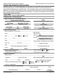 Form TLR9163G Trustline Registry Application - California
