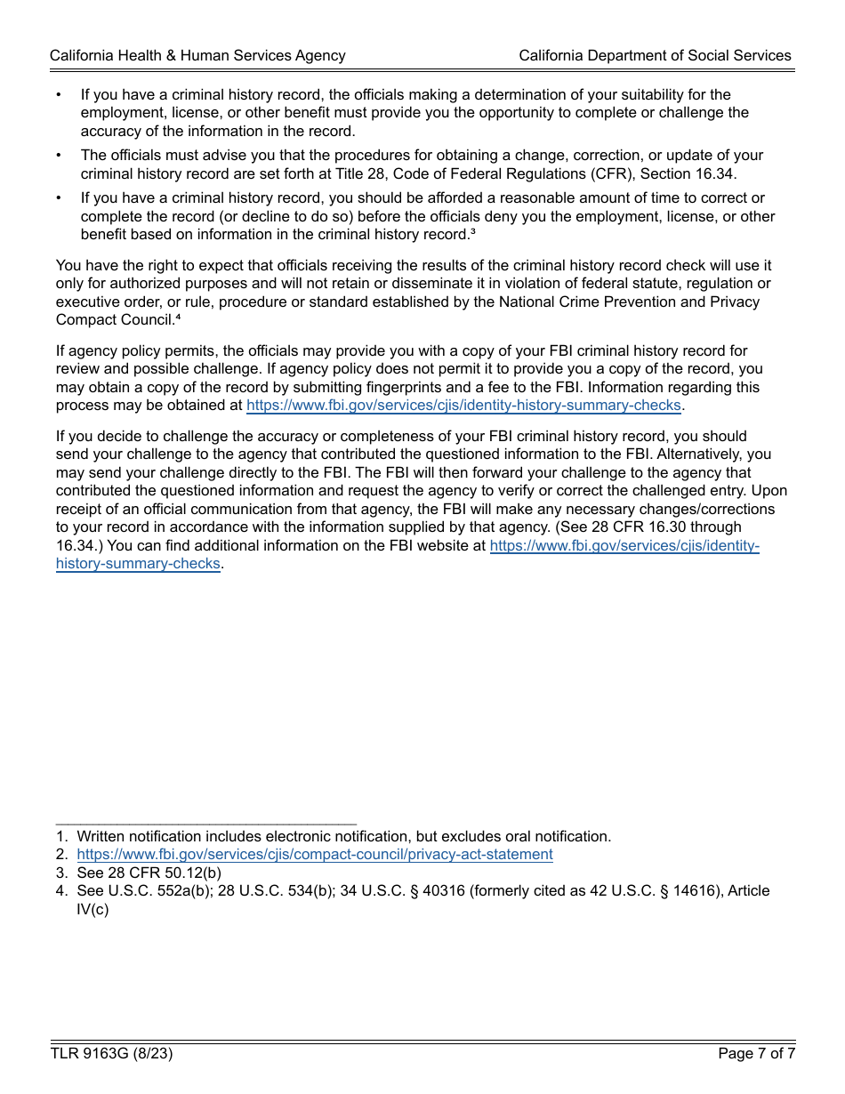 Form TLR9163G Trustline Registry Application - California, Page 7