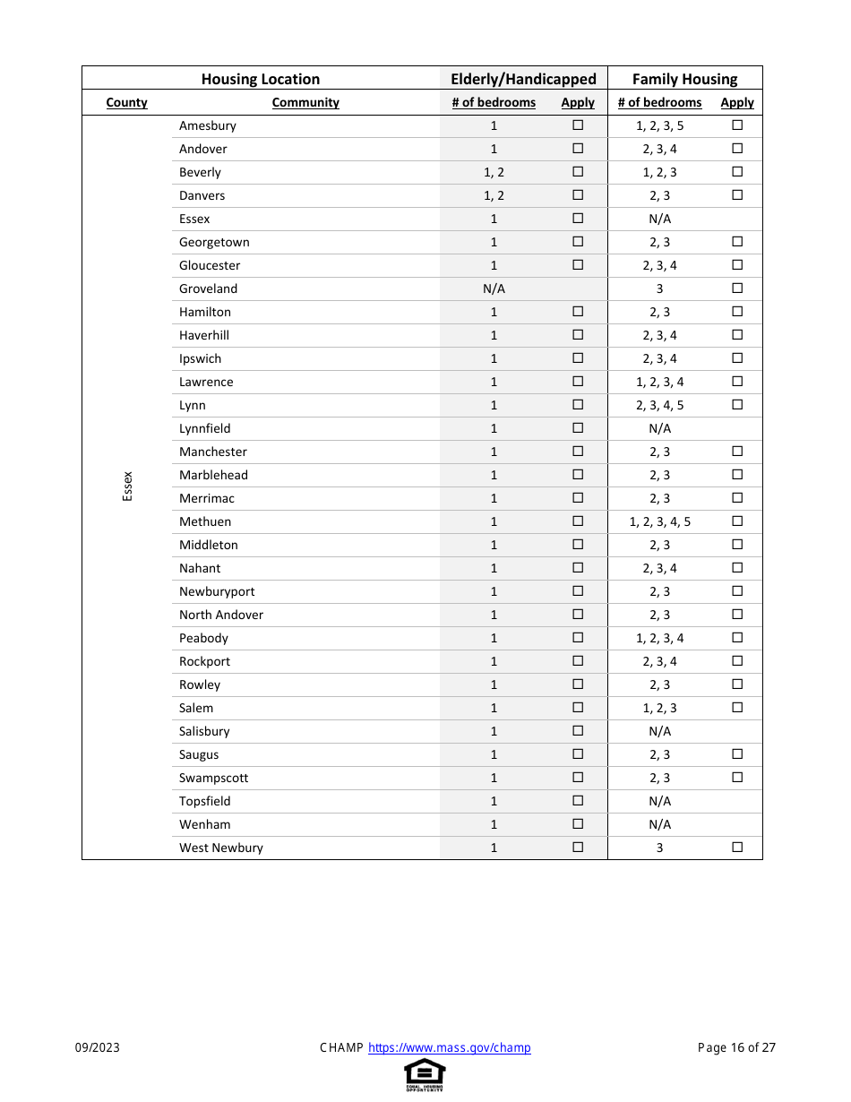 Common Housing Application for Massachusetts Programs - Massachusetts, Page 16