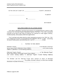 Document preview: Model Qualified Domestic Relations Order - Arkansas