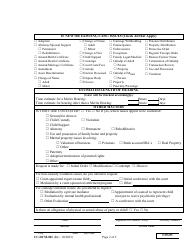 Form CC-DCM-001 Civil Domestic Case Information Report - Maryland, Page 2