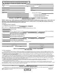 Form DC-CV-060 Request for Writ of Garnishment of Property Other Than Wages - Maryland