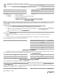 Document preview: Form DC-CV-033 Request for Show Cause Order for Contempt - Maryland