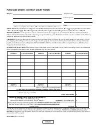 Document preview: Form DCA-040A Purchase Order - Maryland