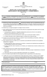 Document preview: Formulario MDHHS-6069-SP Reconocimiento Y Consentimiento - Michigan (Spanish)