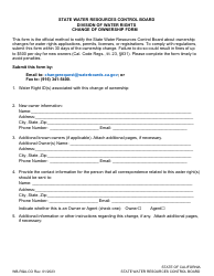 Document preview: Form WB-RQA-CO Change of Ownership Form - California