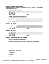Form WB-RQA-CIU Supplemental Statement of Diversion and Use Change Form - California, Page 2
