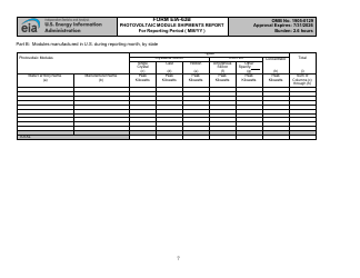 Form EIA-63B Monthly/Annual Photovoltaic Module Shipments Report, Page 7