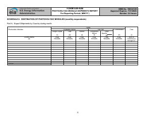 Form EIA-63B Monthly/Annual Photovoltaic Module Shipments Report, Page 8