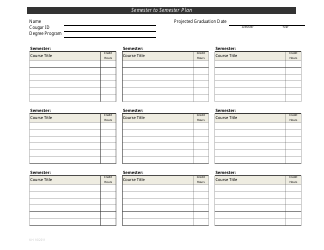 &quot;Semester to Semester Plan Template&quot;