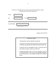 Form A Application for Admission to General Provident Fund - Kerala, India, Page 3
