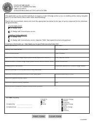 Document preview: Id Badge/Building Access Application Form - Fmdc/Security - Missouri