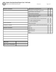 Student Standards Based Report Card - 5th Grade - Colton Joint Unified School District, Page 2