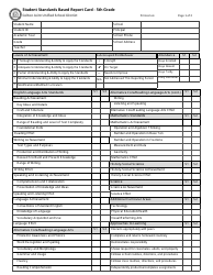Document preview: Student Standards Based Report Card - 5th Grade - Colton Joint Unified School District