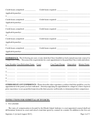 Form Supreme-2 Application for Court Appointment Certification - Rhode Island, Page 4