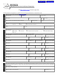 Document preview: Form 2509 Application for Title Service Certificate of Registration - Missouri