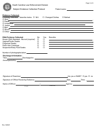 Subject Evidence Collection Protocol - South Carolina, Page 3