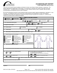 Form DOC03-133 Accident/Injury Report - Washington