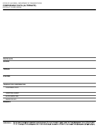 Form RW07-11A Comparable Data (Alternate) - California, Page 2