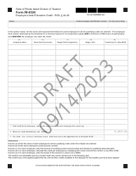 Form RI-6324 Employer&#039;s Adult Education Credit - Draft - Rhode Island
