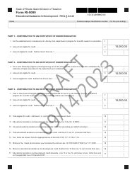 Form RI-5009 Donations Credit for Higher Education - Draft - Rhode Island