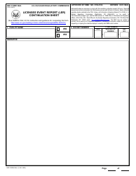 Document preview: NRC Form 366A Licensee Event Report (Ler) Continuation Sheet