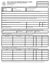 Document preview: Form SFN52899 Application for Transient Merchant License - North Dakota