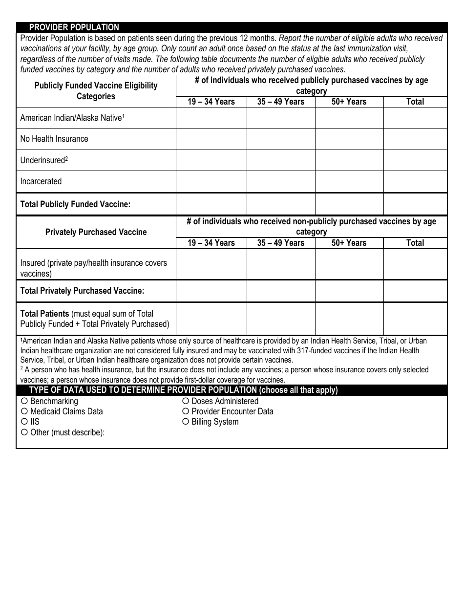 Provider Profile Form - Bridge Access Vaccine Program - Wyoming, Page 2