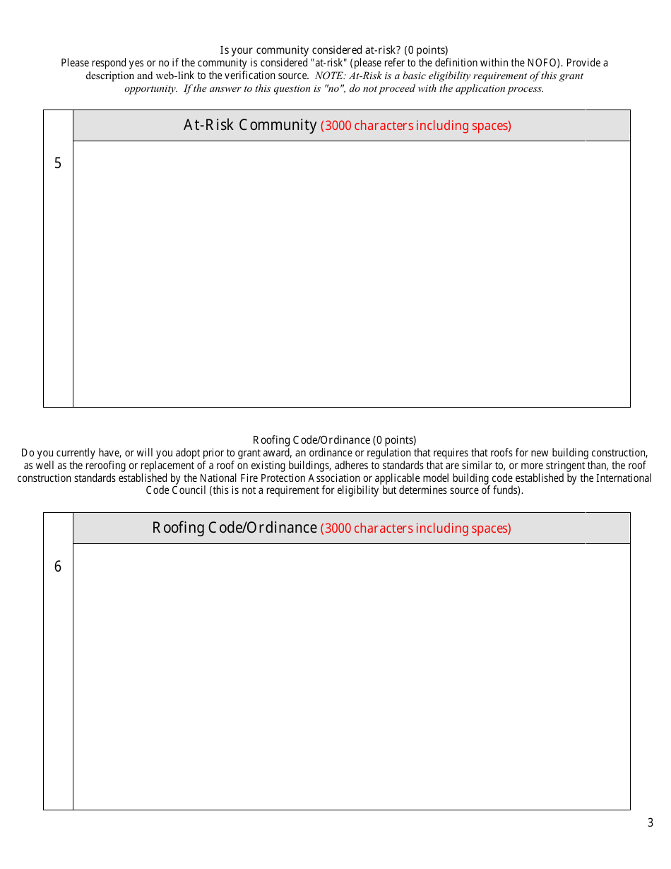 Community Wildfire Defense Grant, Page 3