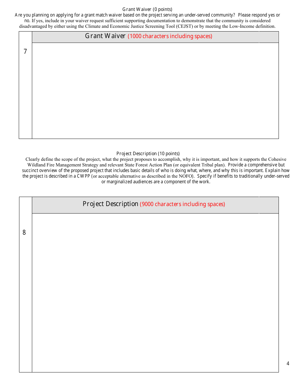 Community Wildfire Defense Grant, Page 4