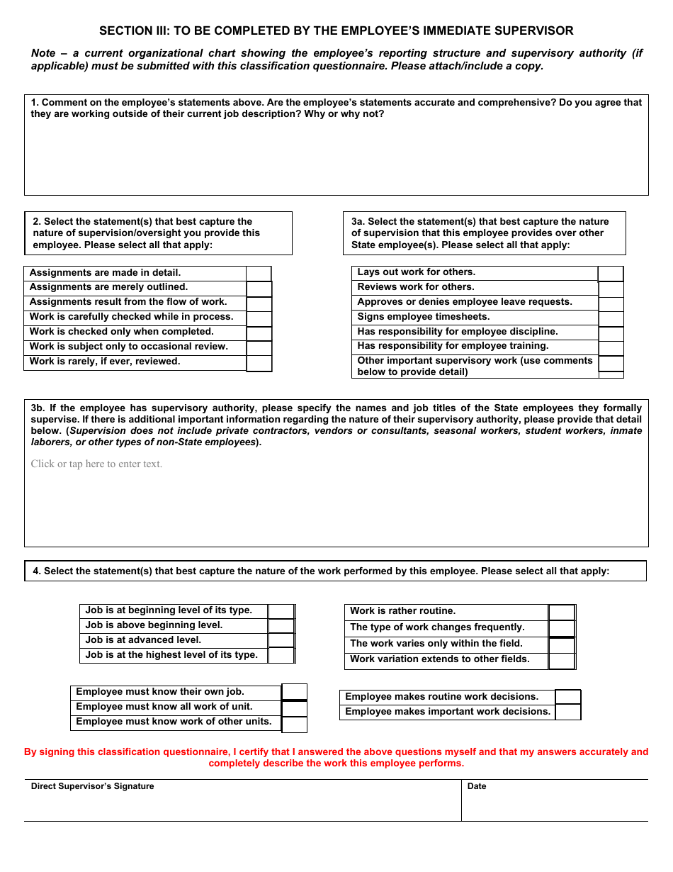 Classification Questionnaire - Rhode Island, Page 3
