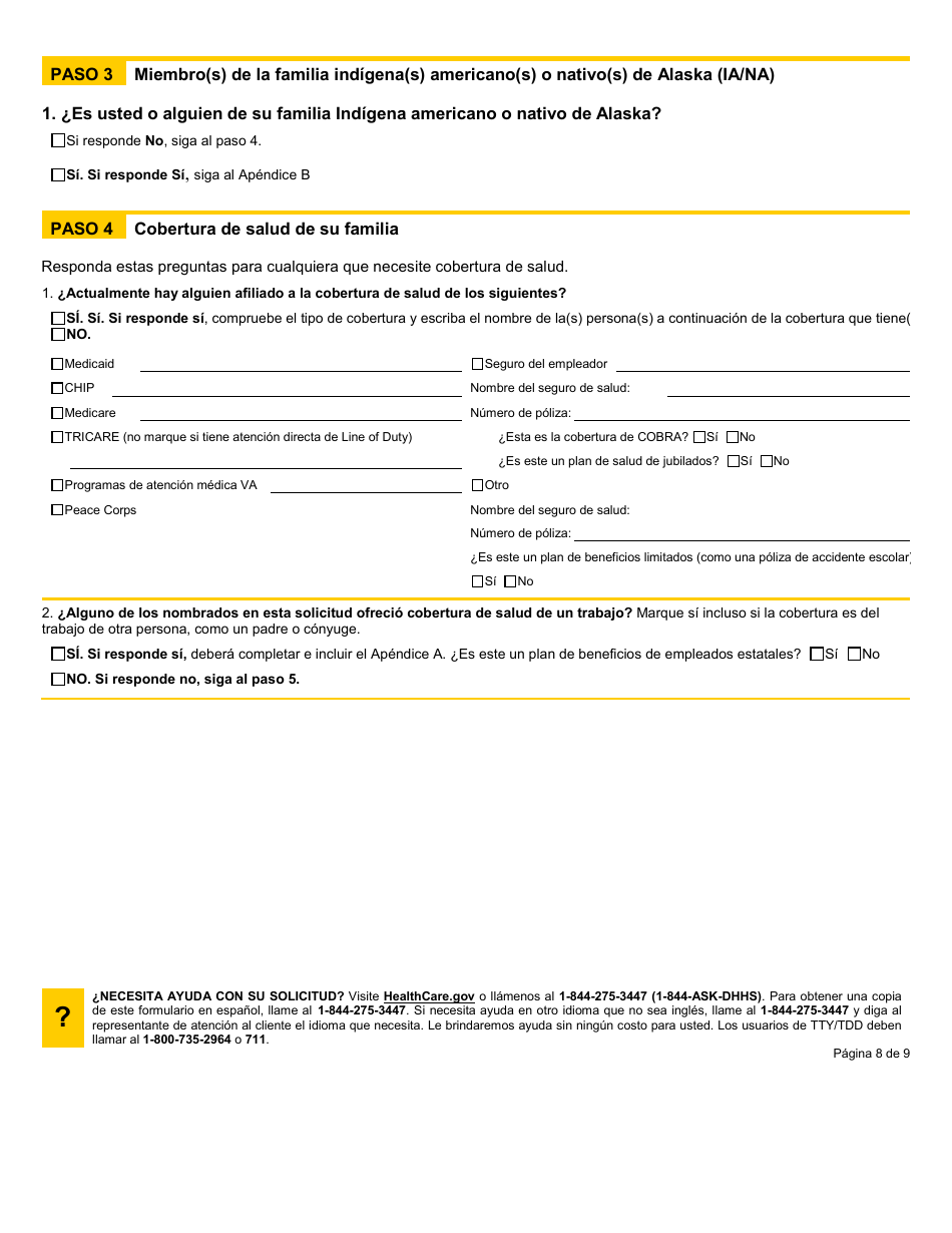 BFA Formulario 800MA Solicitud De Cobertura De Salud Y Ayuda Para Pagar Los Costos - New Hampshire (Spanish), Page 10