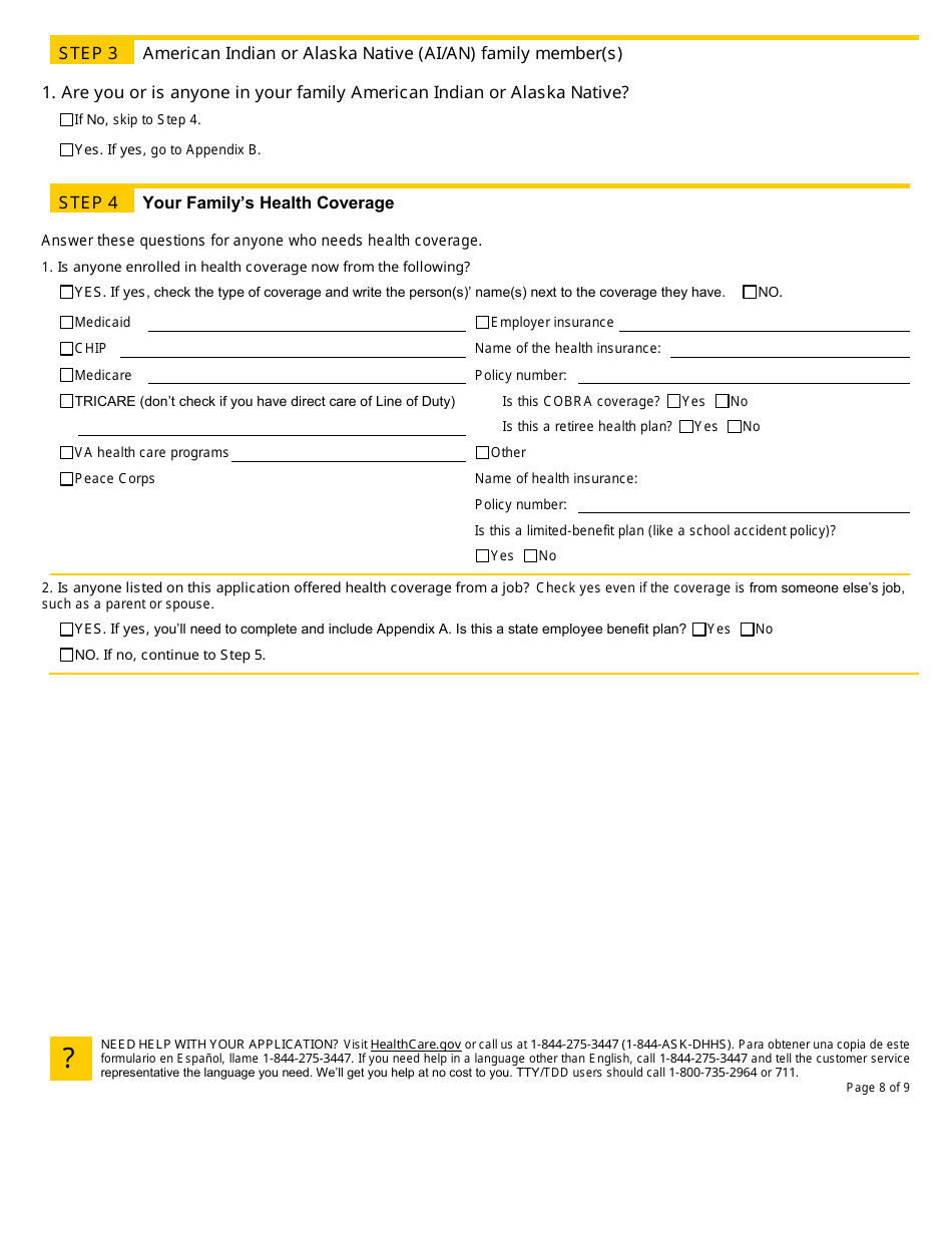 BFA Form 800MA Application for Health Coverage  Help Paying Costs - New Hampshire, Page 10