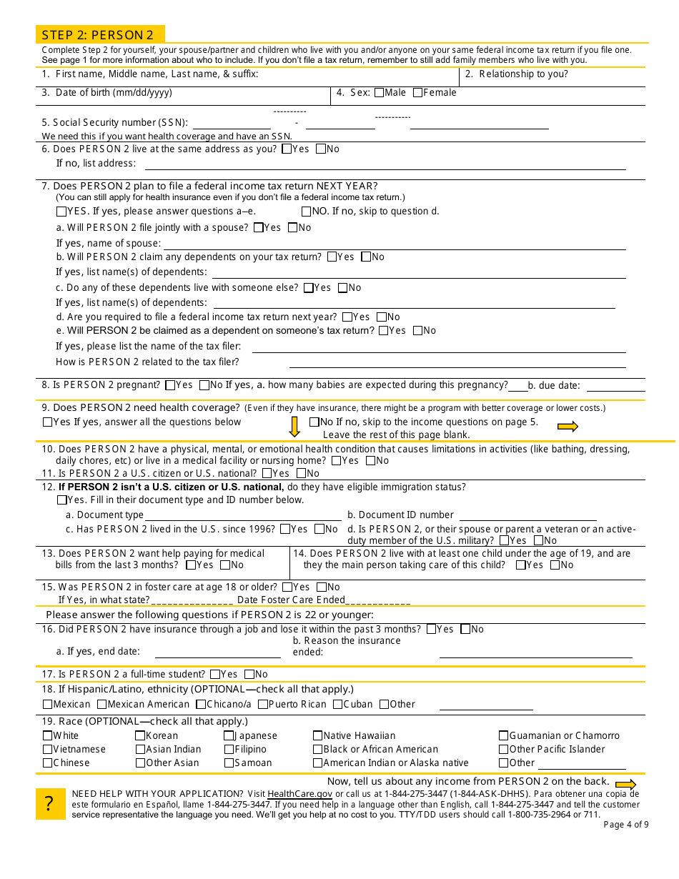 BFA Form 800MA Application for Health Coverage  Help Paying Costs - New Hampshire, Page 6