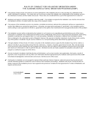 Agreement for Conduct of Mediation - Alabama Agricultural Mediation Program - Alabama, Page 2