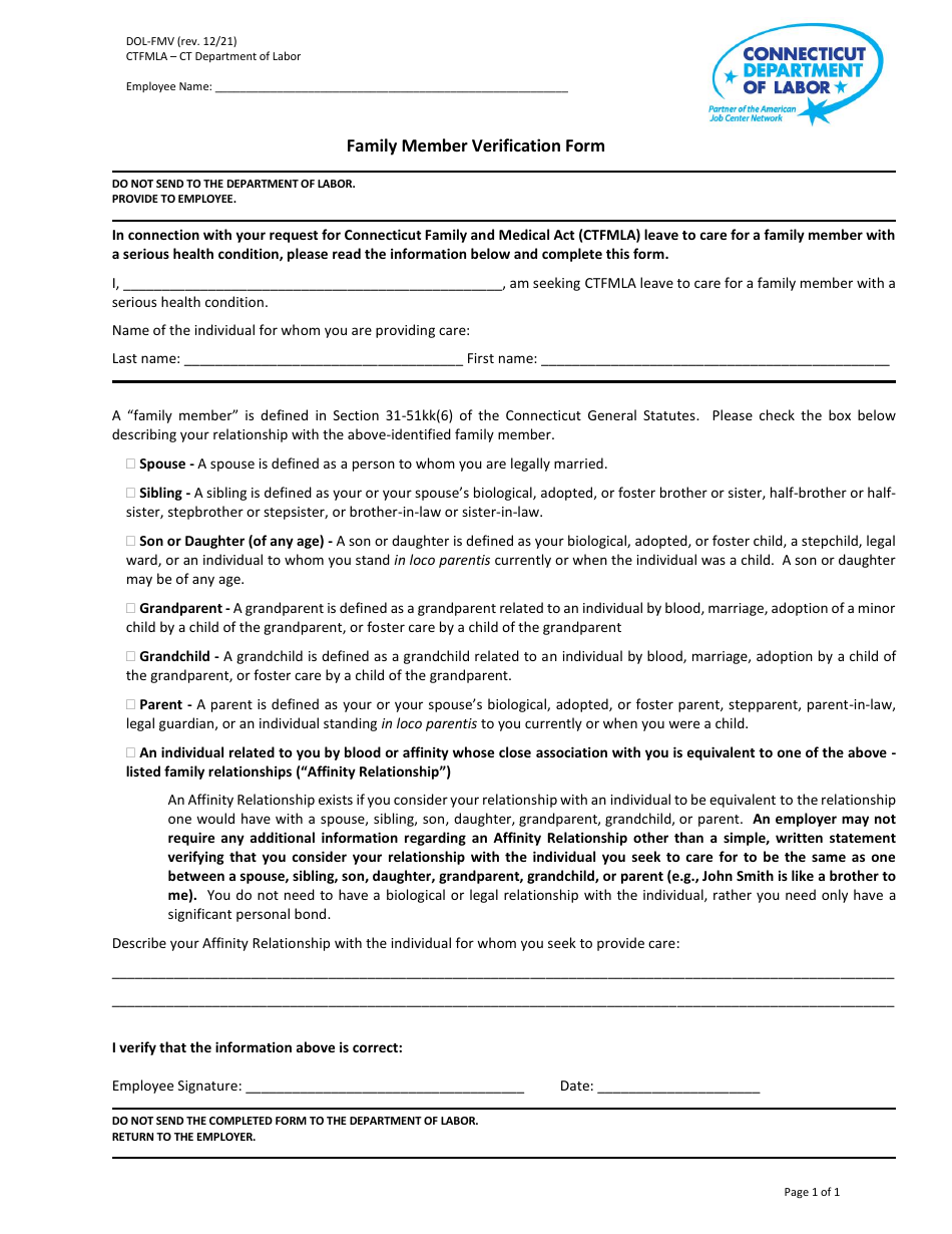 Form DOLFMV Fill Out, Sign Online and Download Printable PDF