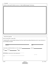 Notary Complaint Form - Colorado, Page 3