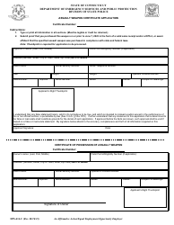 Document preview: Form DPS-414-C Assault Weapon Certificate Application - Connecticut