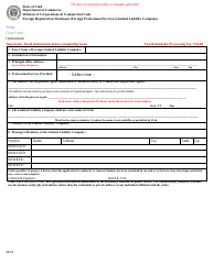 Document preview: Foreign Registration Statement (Foreign Professional Services Limited Liability Company) - Utah