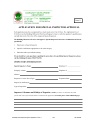 Document preview: Form 11 Application for Special Inspector Approval - City of Chico, California