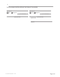 Form 47.1 Order Made at Trial Management Conference - British Columbia, Canada, Page 2