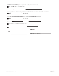 Form F32.01 Requisition - Short Notice - British Columbia, Canada, Page 2