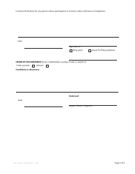 Form F19.1 Requisition - Method of Attendance - British Columbia, Canada, Page 2